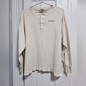 Carhartt Men's Cream Henley Shirt